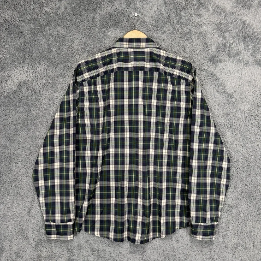 Untuckit Dole Shirt Mens XL Green Plaid 100% Polyester Long Sleeve Button Down - Picture 2 of 8